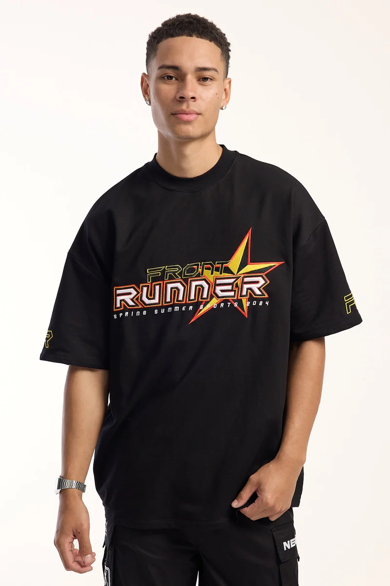Front Runner Runner Logo Tee Black Fire