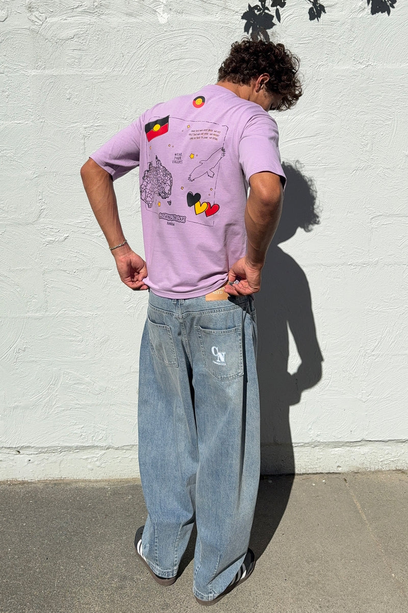 Clothing The Gaps Bunjil Icon Heavyweight Tee Lilac