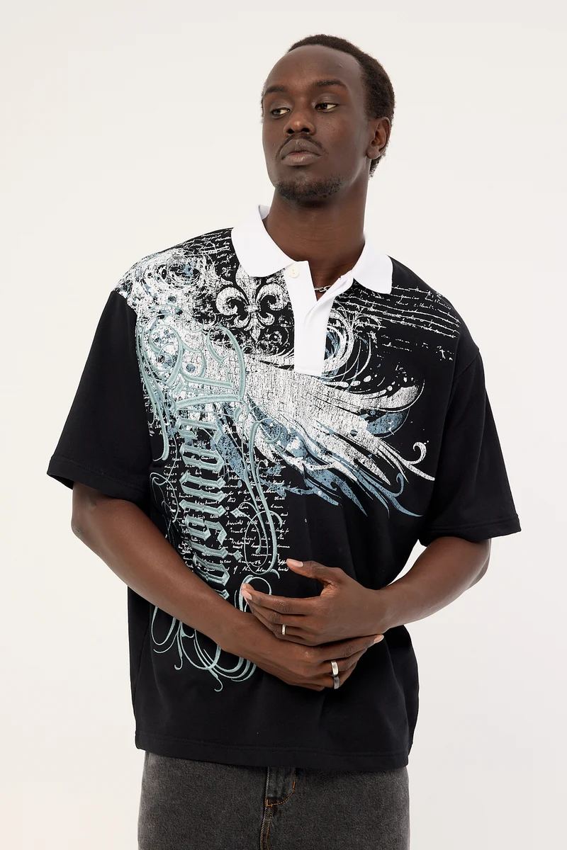 Neovision Soar Short Sleeve Rugby Polo Black