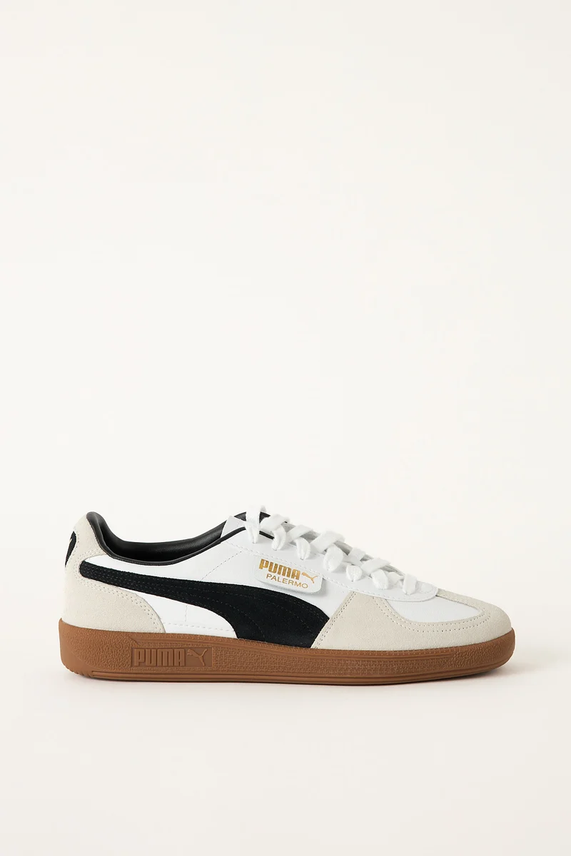 Puma Mens Palermo Sneaker White/Vapour Gray/Gum