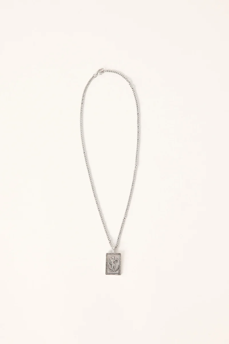 Common Need Mythos Pendant Necklace Brushed Stainless Steel
