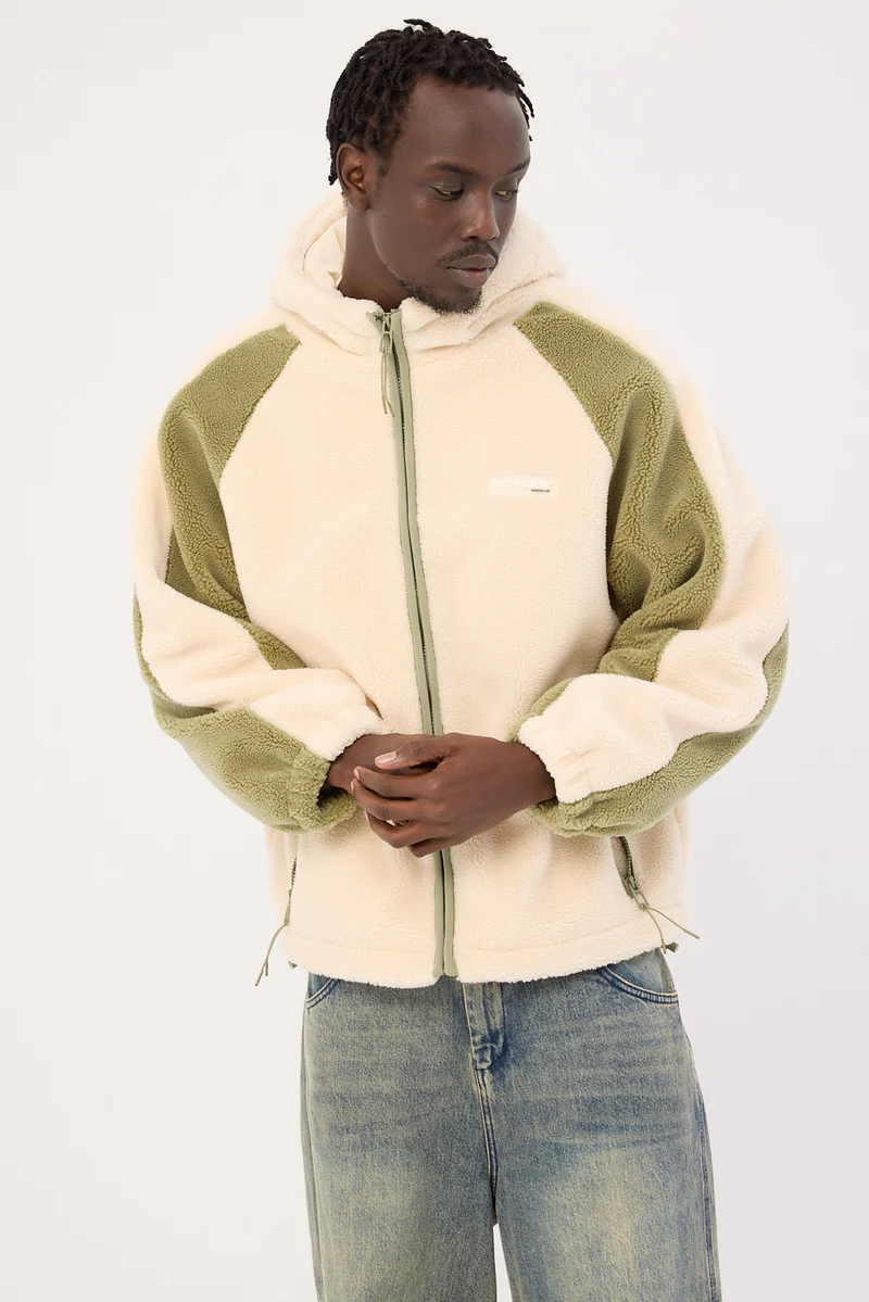 Neovision Gravity Hooded Sherpa Jacket Ecru