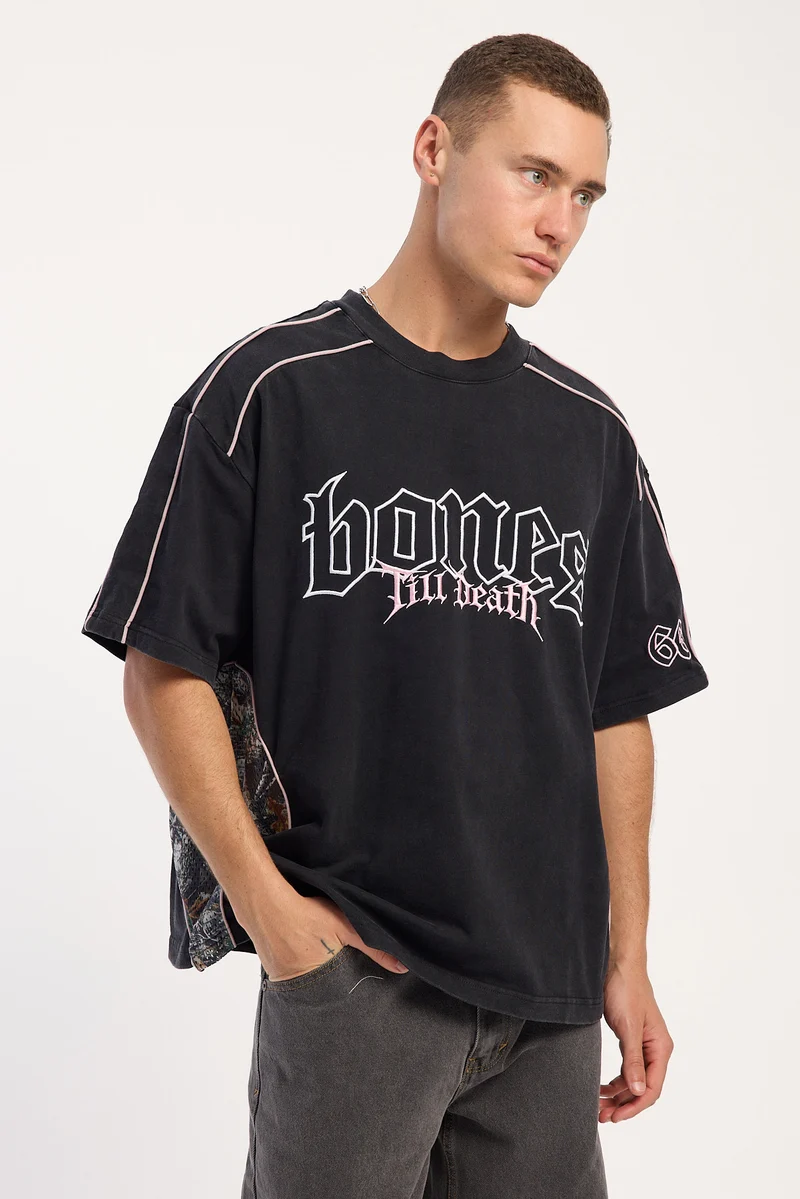 Billy Bones Club Till Death Camo Panel Tee Vintage Black