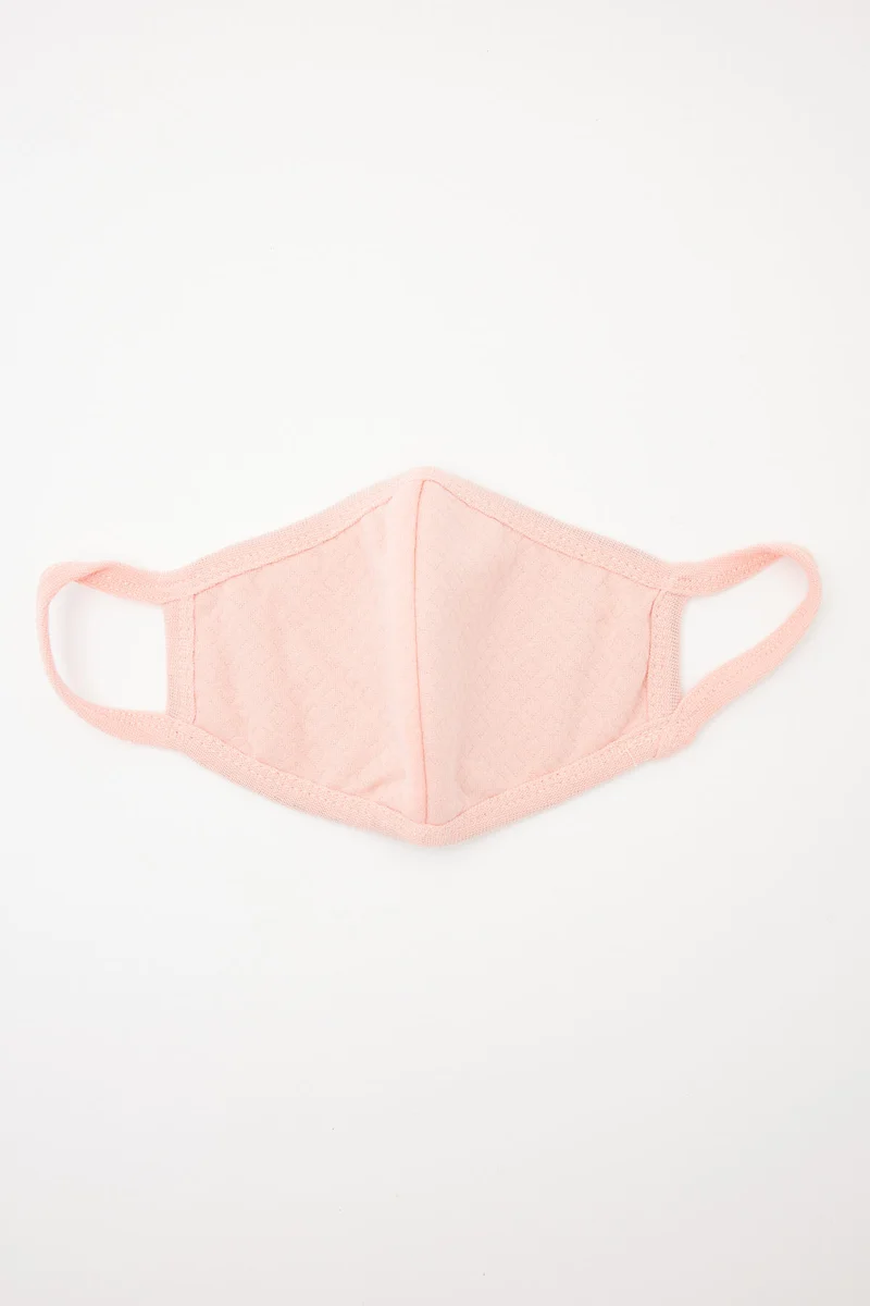 Token Knitted Face Mask Peach