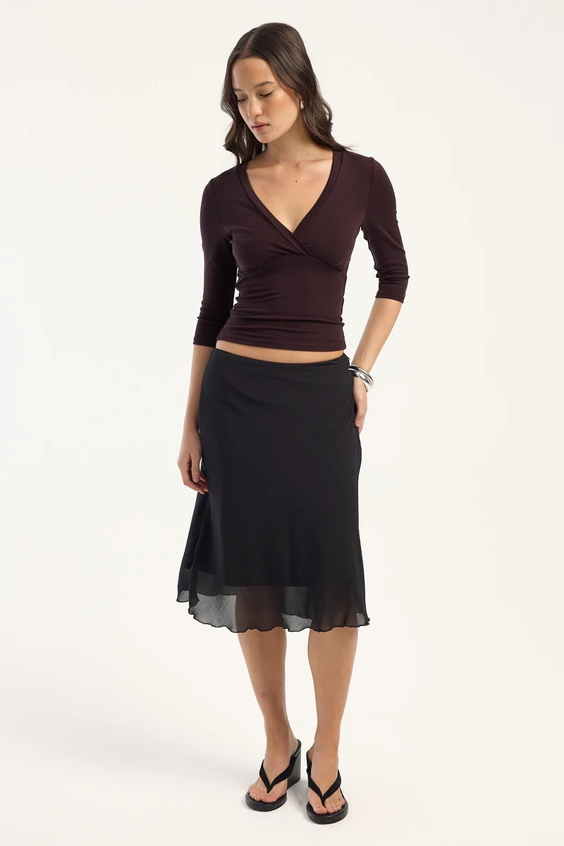 Perfect Stranger Stella Midi Skirt Black