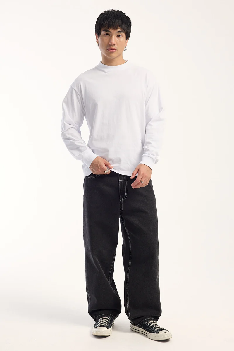 Thrills Outcast Biggest Slacker Jean Aged Black