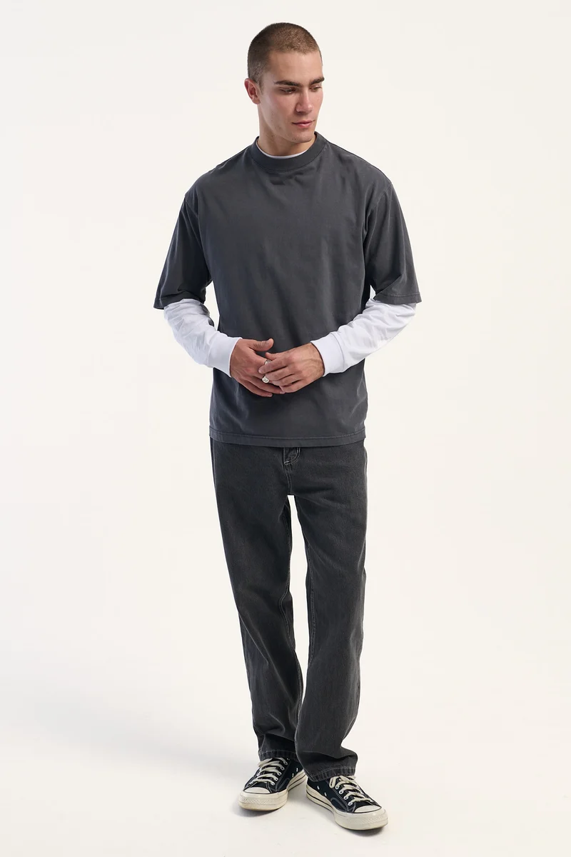 Thrills Slacker Jean Ash Black