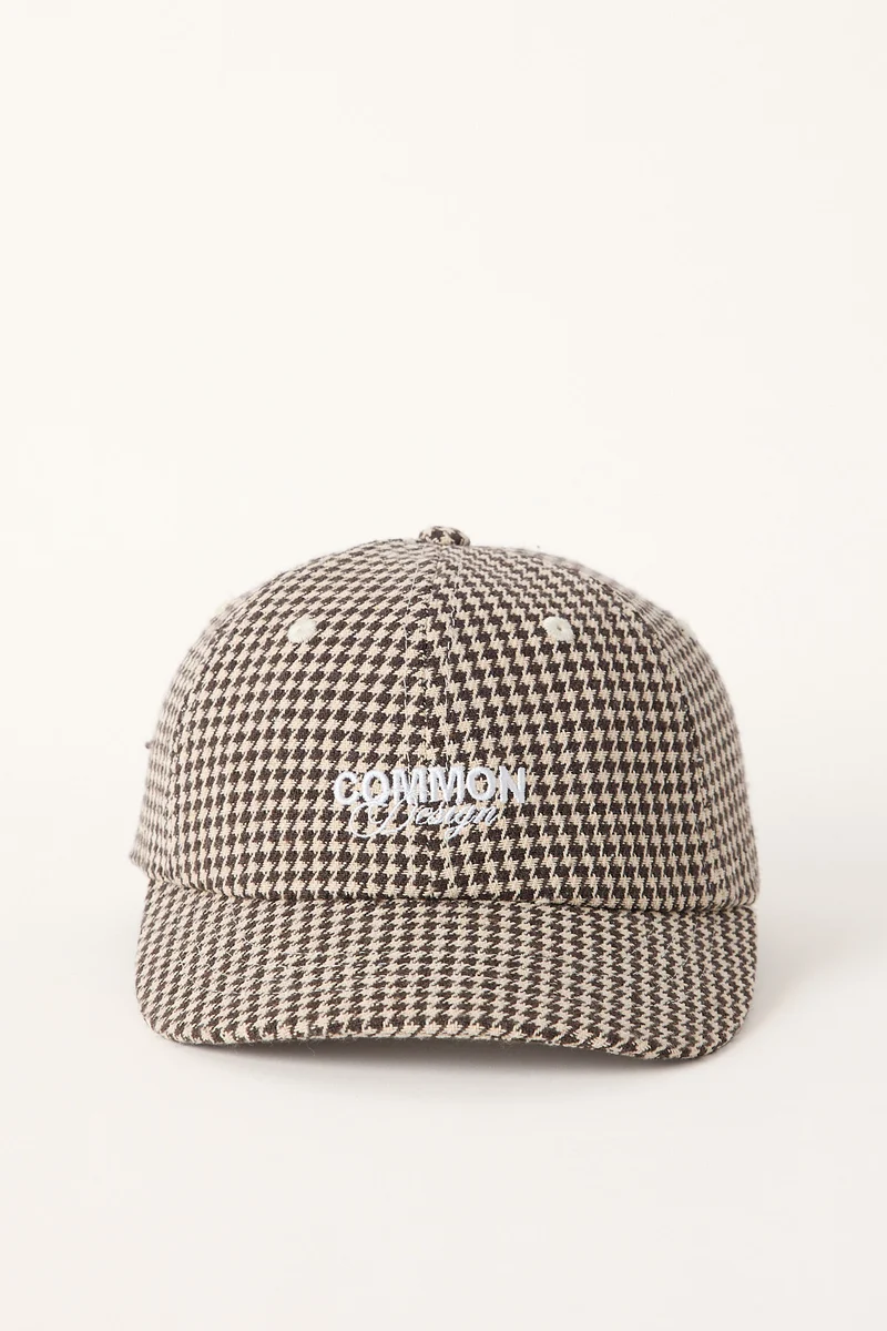 Common Need Compose Mid Profile Cap Brown Check