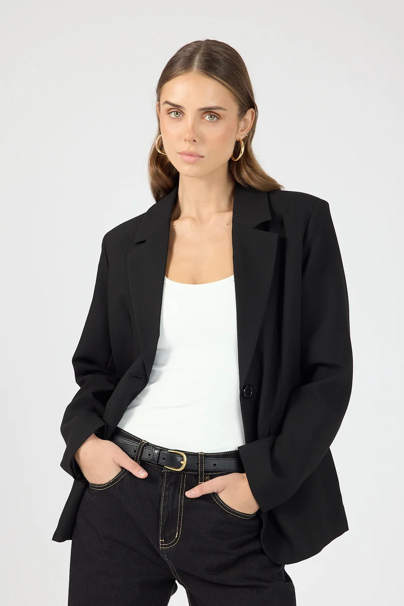 Perfect Stranger Luca Oversized Blazer Black