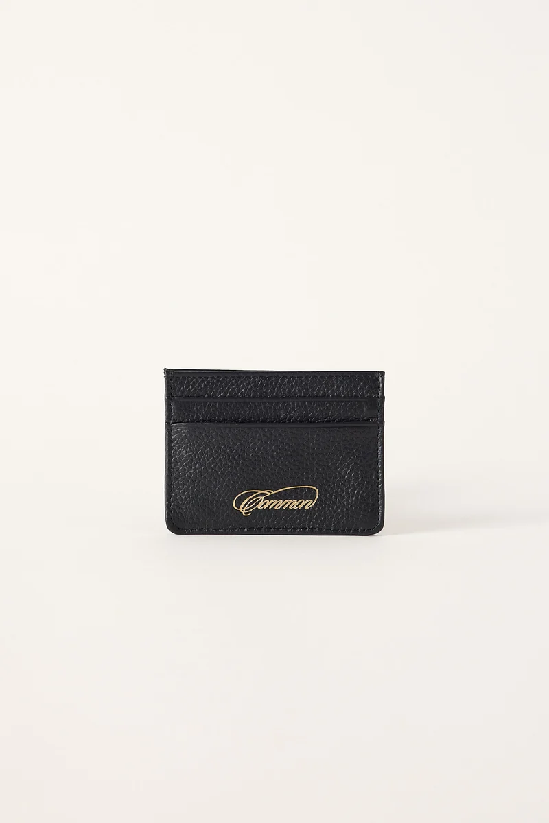 Common Need Repose Leather Card Holder Pebble Black