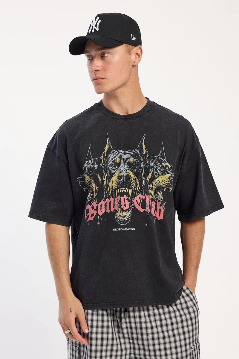Billy Bones Club All Bark Tee Washed Black