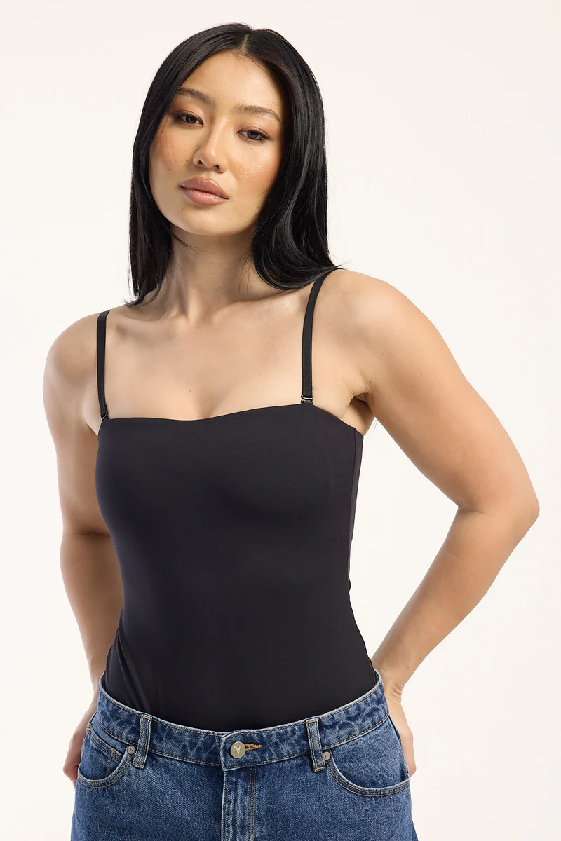 Luck & Trouble Adi Strapless Bodysuit Black