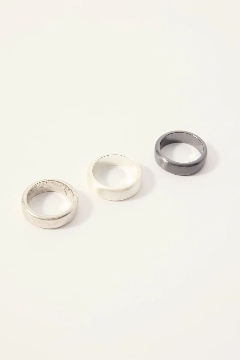Common Need Mixed Band Ring 3 Pack Mixed