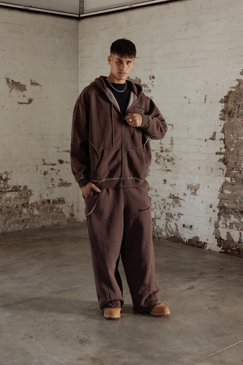 Neovision Cyber Super Baggy Sweatpant Washed Choc