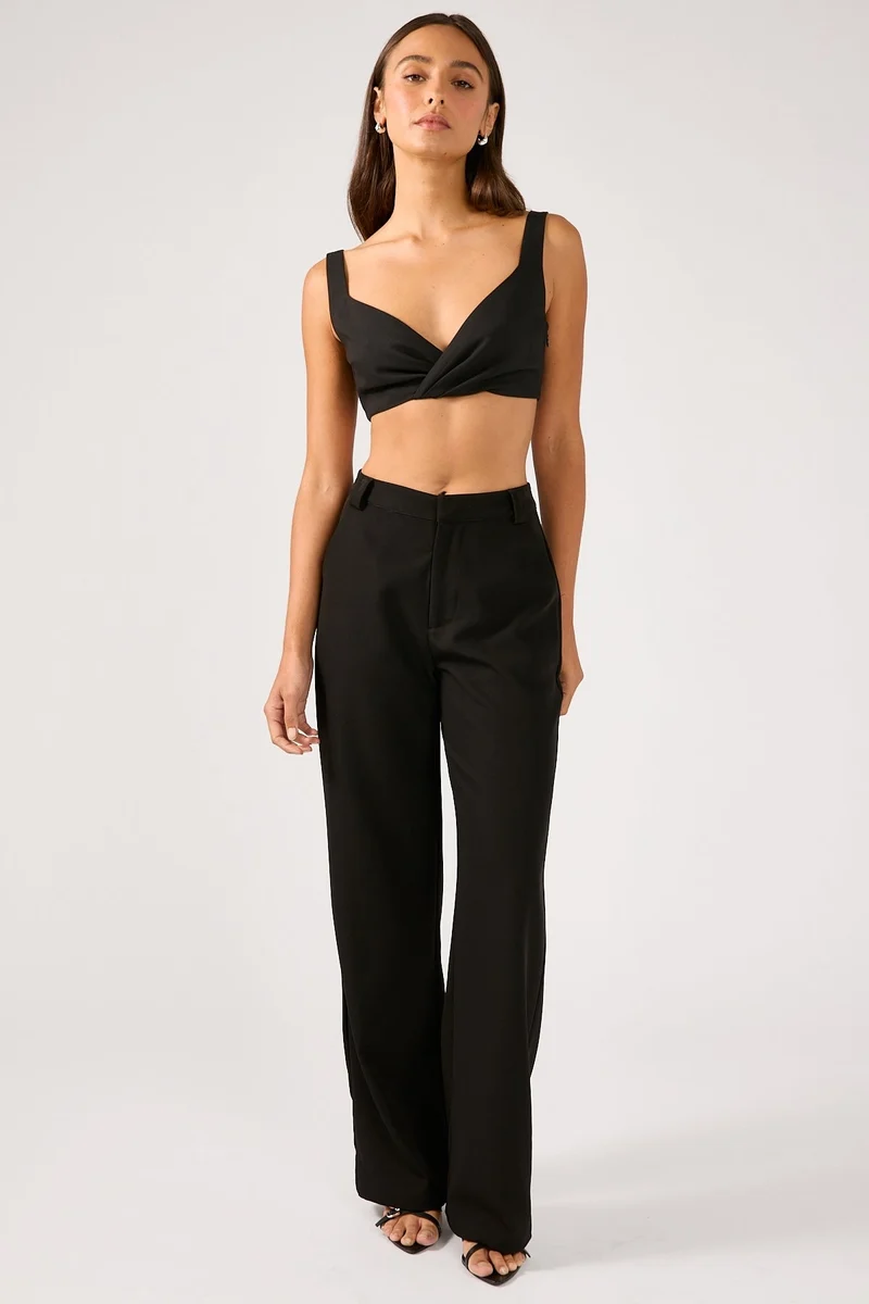 Perfect Stranger Luca V Neck Bralette Black