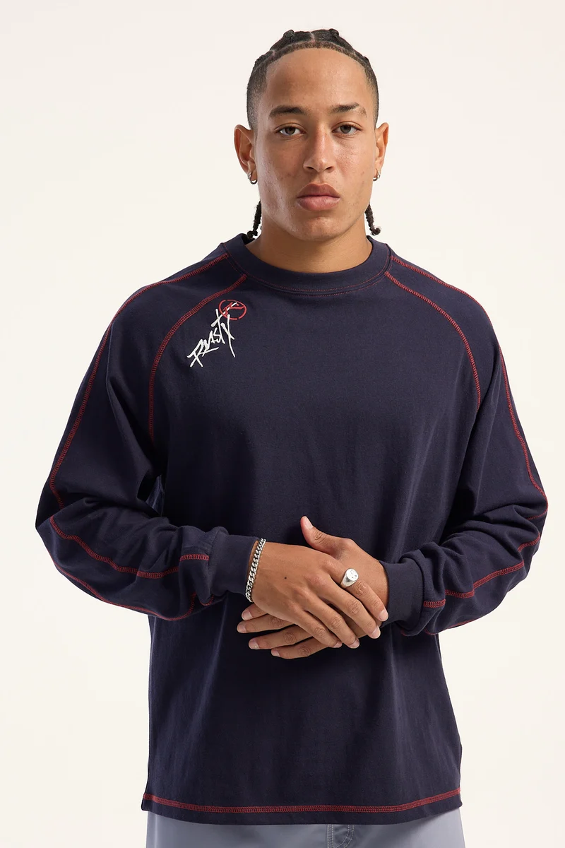 Rusty Kurupt Long Sleeve Tee Navy Blue