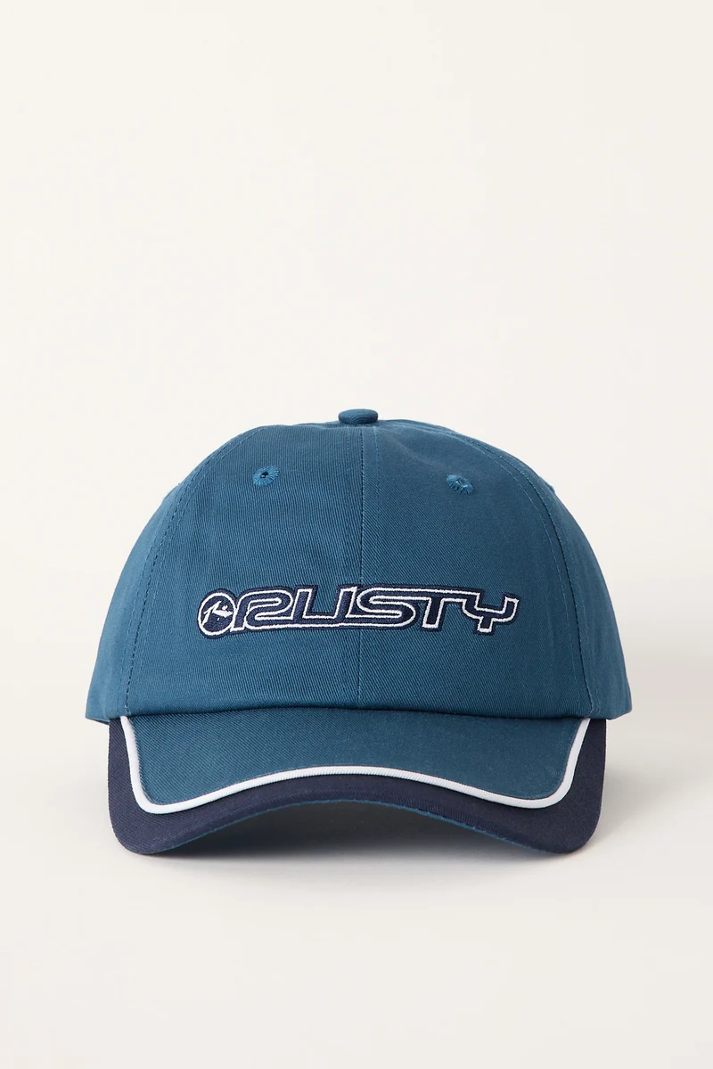 Rusty Flipside Panel Dad Cap Atlantic Blue