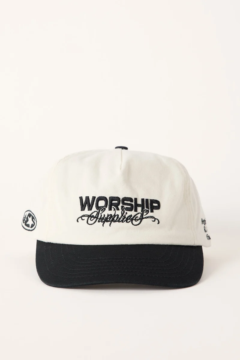Worship Toll Free 5 Panel Hat Coconut/Black