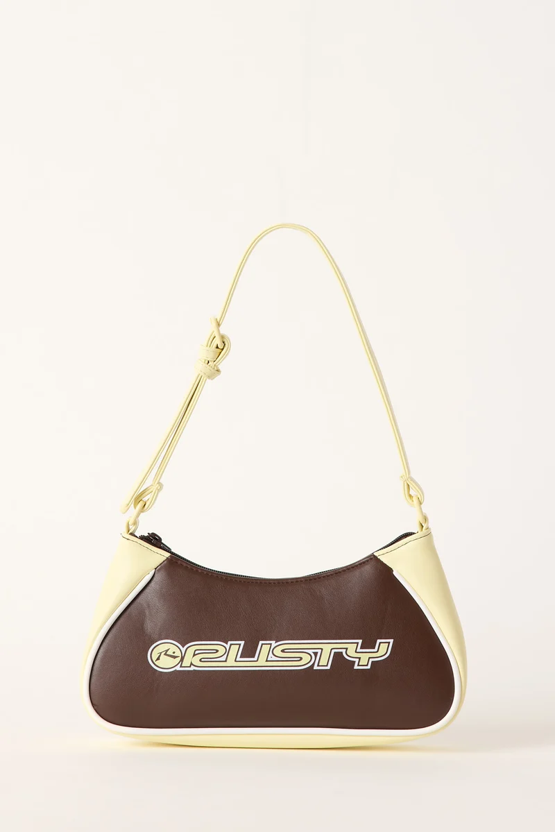 Rusty Two Tides Hand Bag Java Choc/Yellow