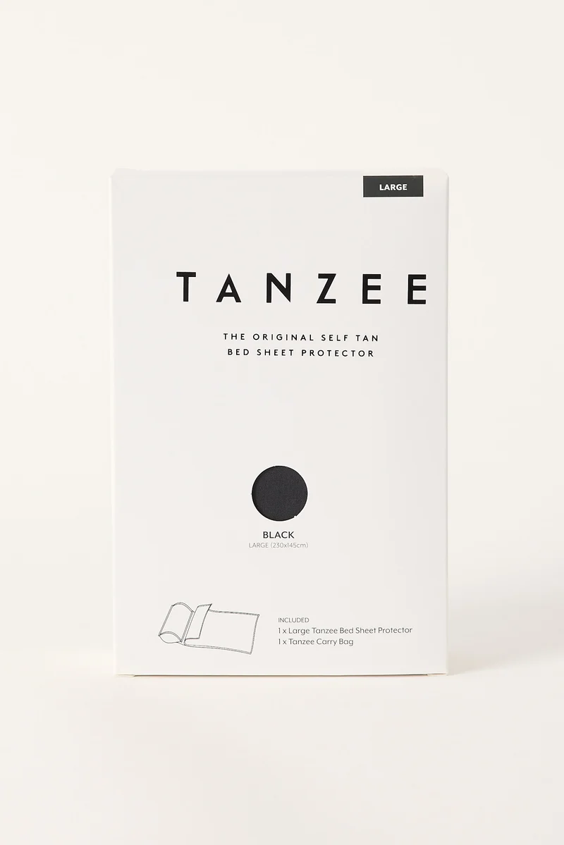 Tanzee Tanzee Black Self Tan Bed Sheet Protector - Large Black