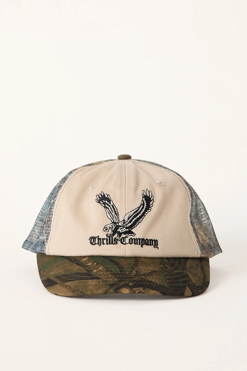 Thrills Seen & Heard 6 Panel Short Brim Cap Birch Camo