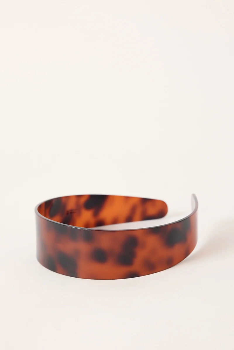 Token Classic Wide Tort Headband Brown