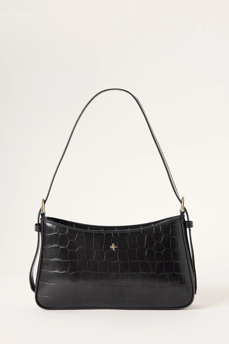 Peta + Jain Lilu Shoulder Bag Black Croc