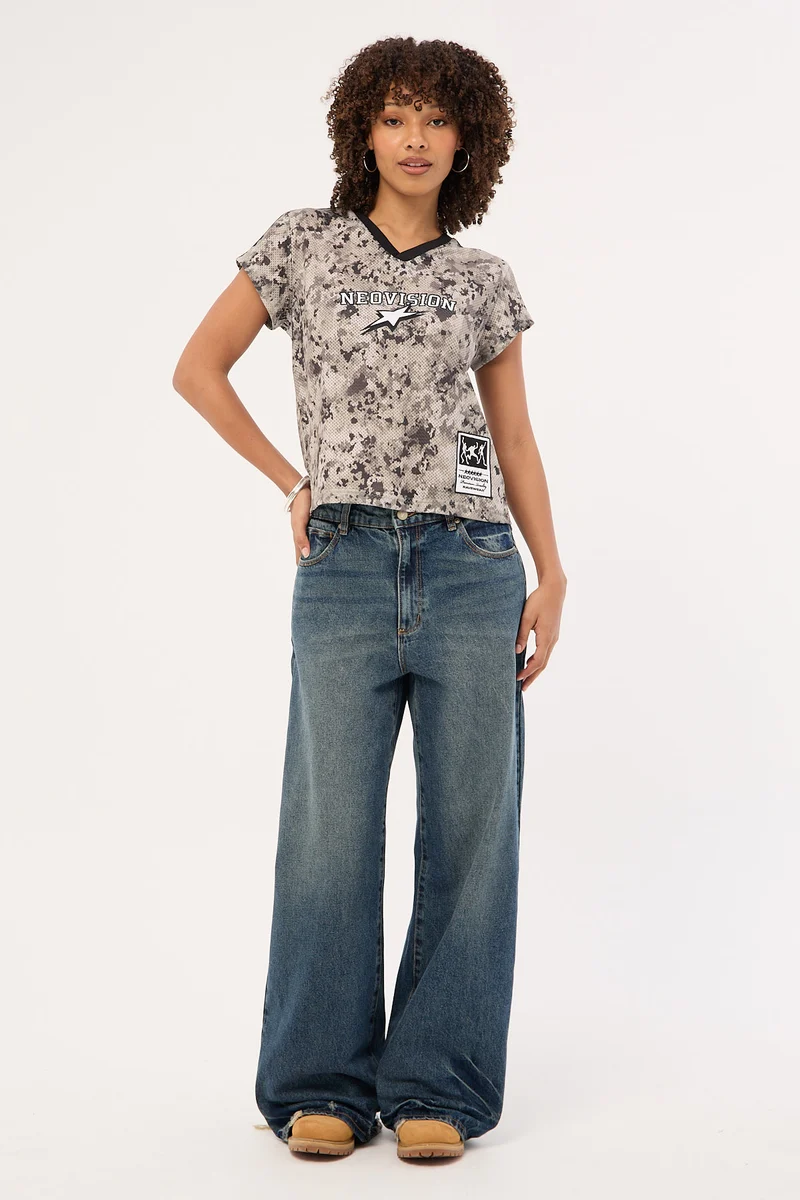 Neovision Surplus V Neck Jersey Relaxed Tee Camo