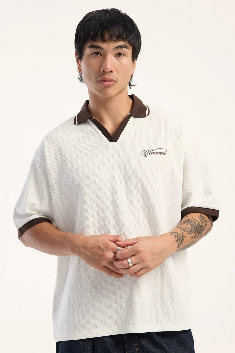 Common Need Repose Boxy Polo White