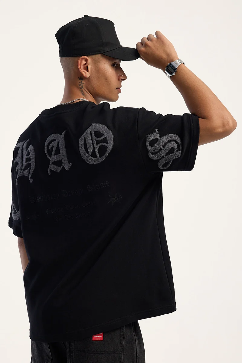 Kiss Chacey Crowned Loopback Street Tee Jet Black