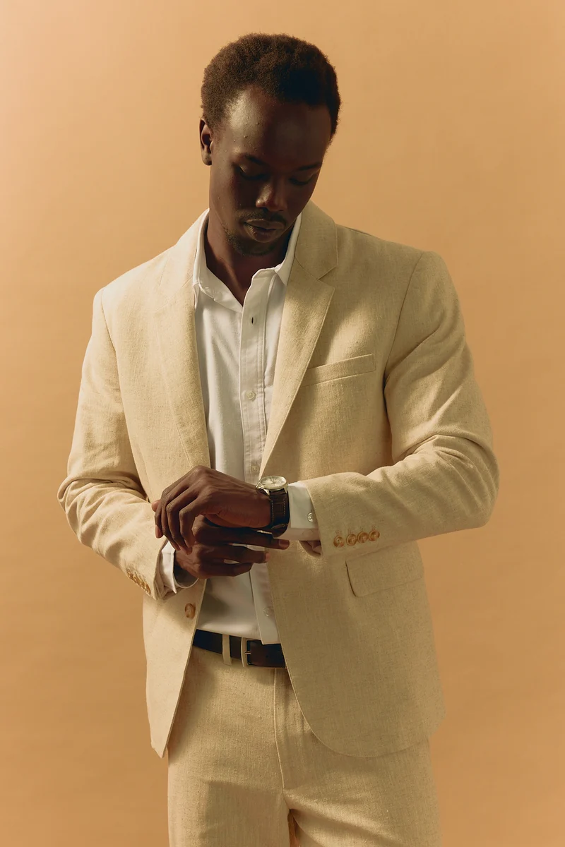 Common Need Oliver Classic Linen Blazer Natural