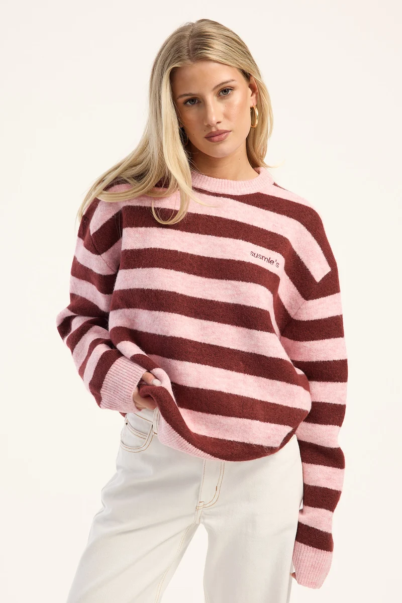 Demi Sweater Burgundy Pink