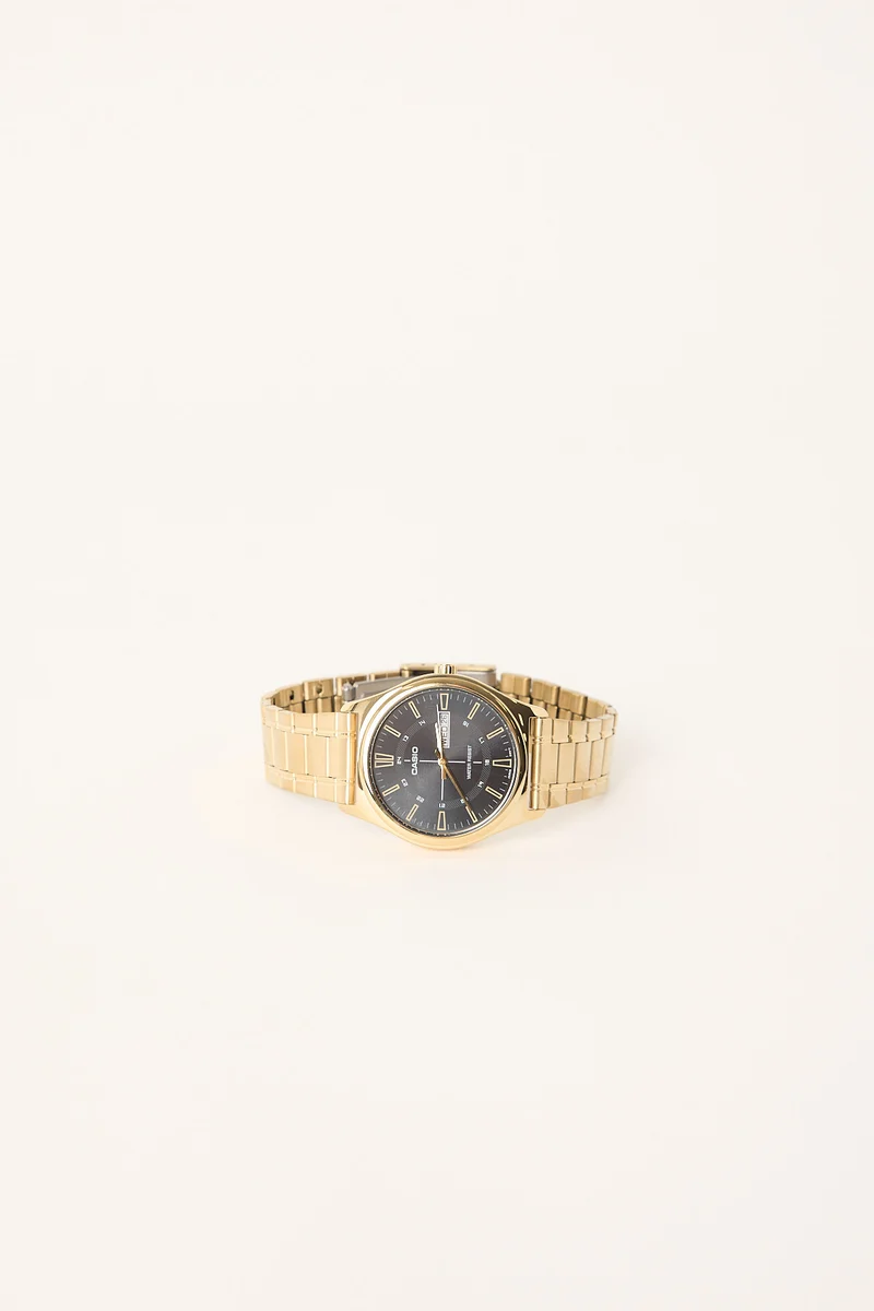 Casio MTPV006G-1C Analogue Watch Gold/Black