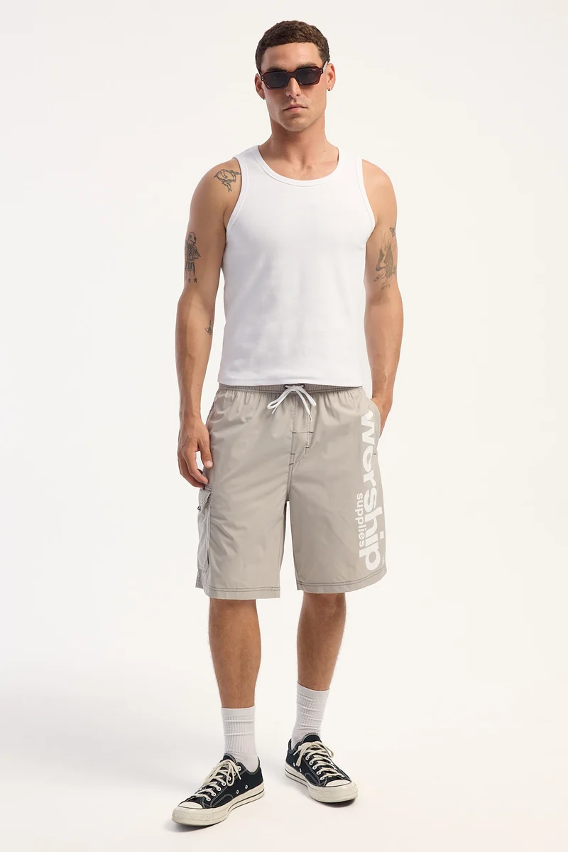 Worship Sideline Elastic Swim Short Grey