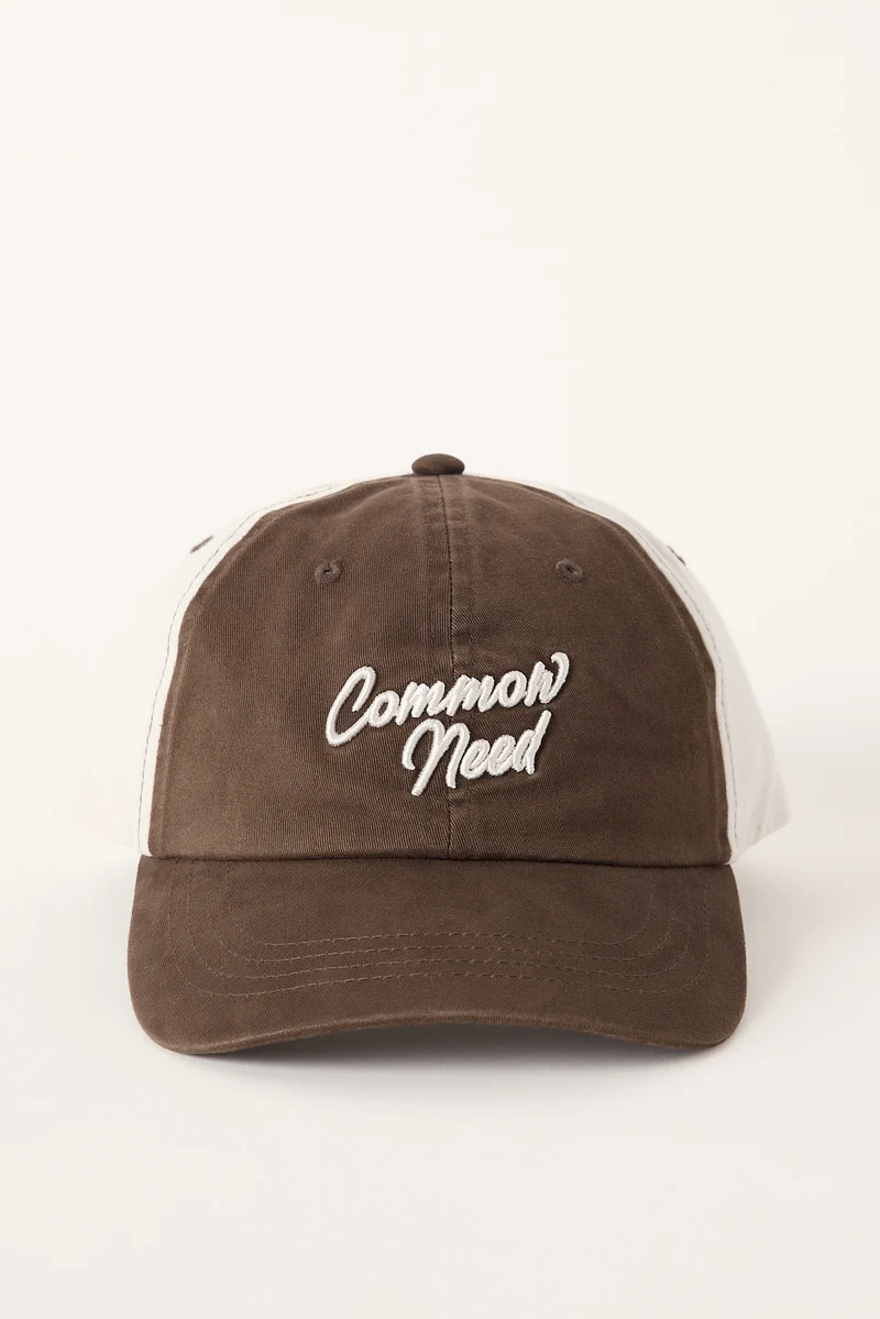 Common Need Flashback Dad Cap Washed Brown/Off White