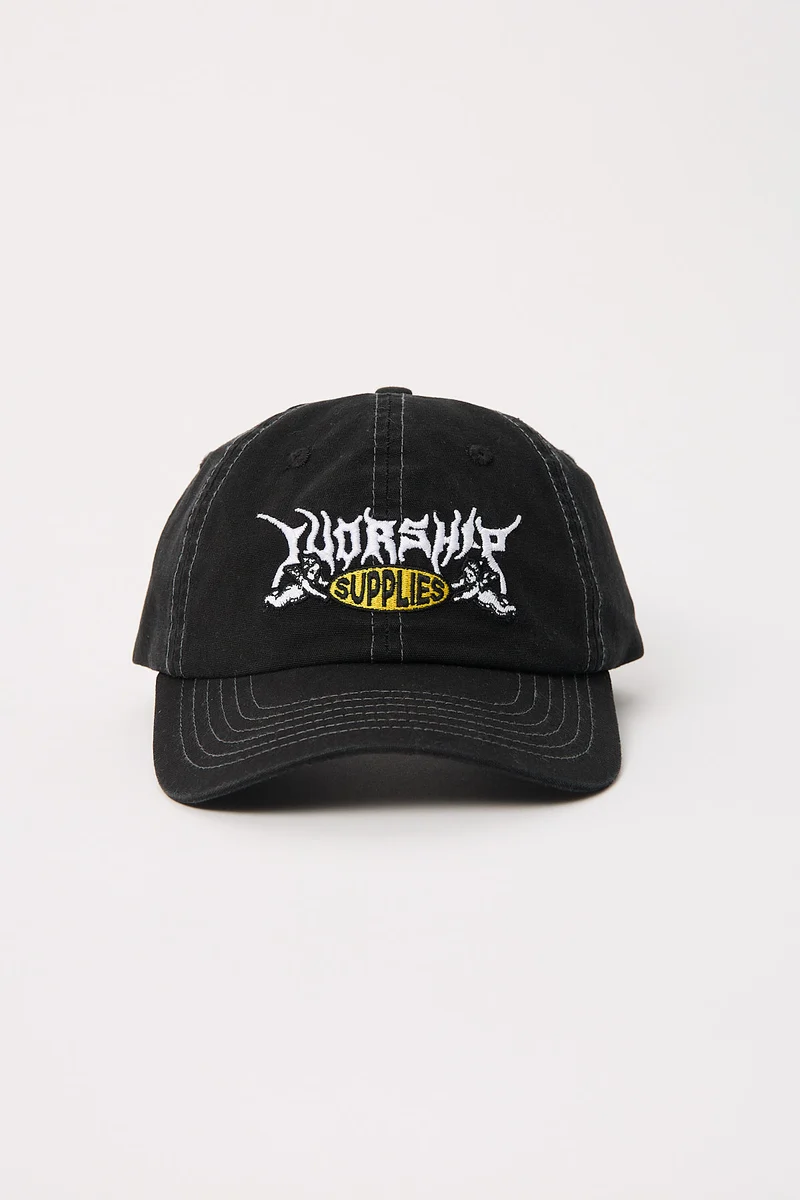 Worship Messenger 6 Panel Hat Black