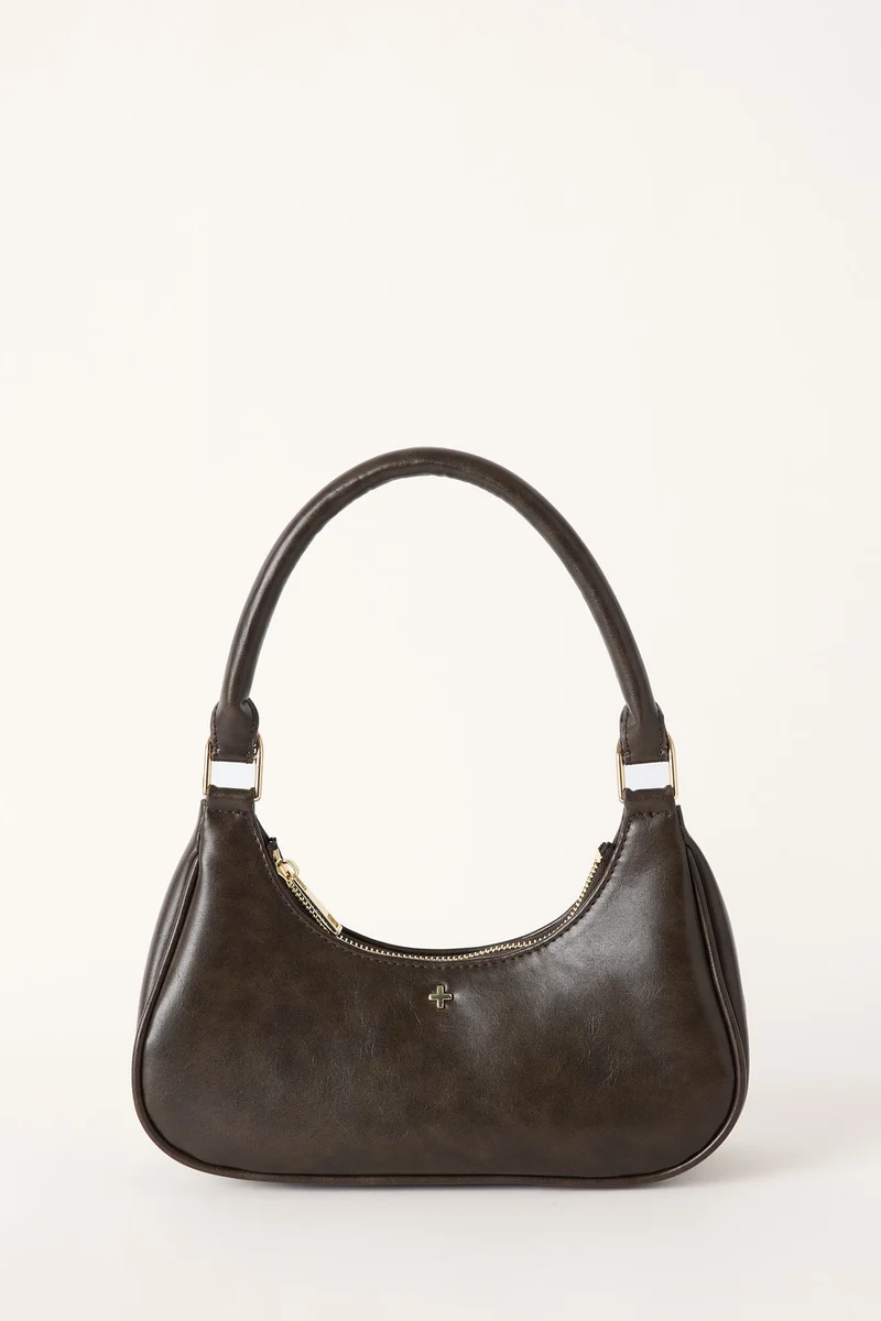 Peta + Jain Violet Shoulder Bag Choc PU