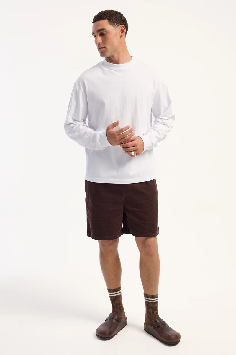 Common Need Repose Organic Cord Short Dark Brown