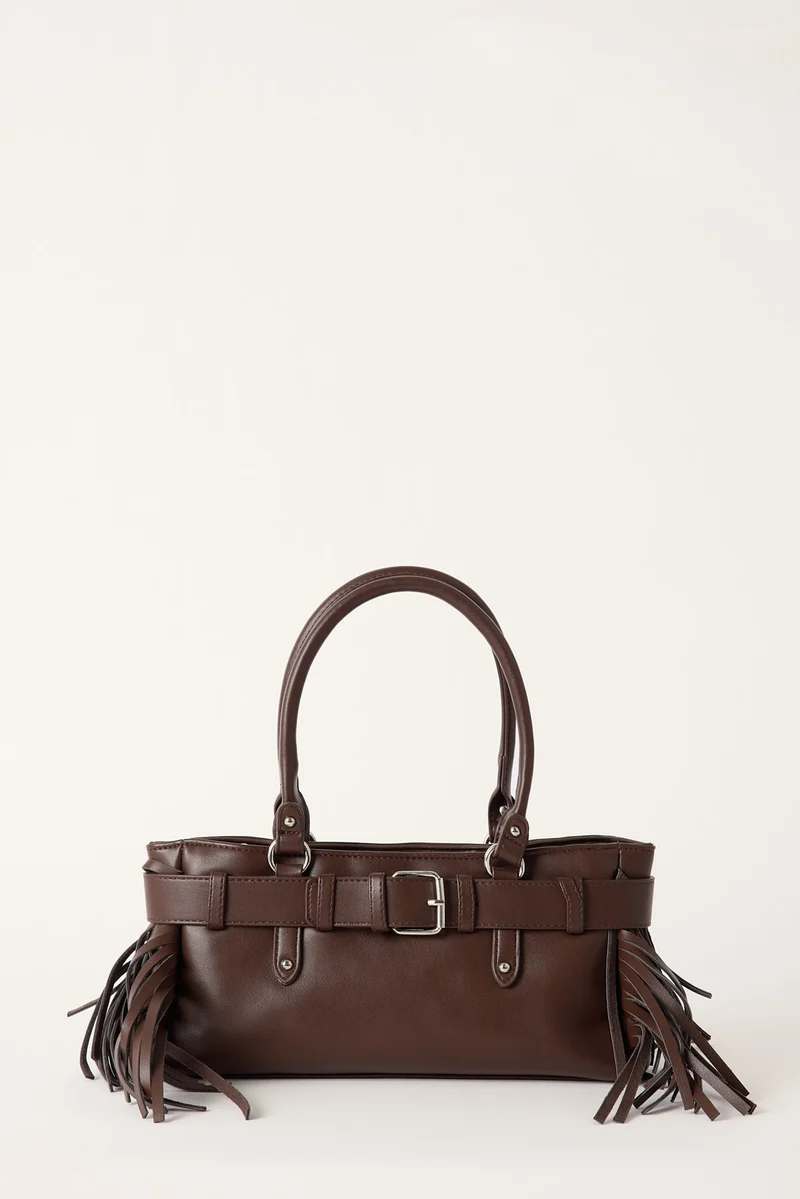 Luck & Trouble Indie Fringe Shoulder Bag Brown