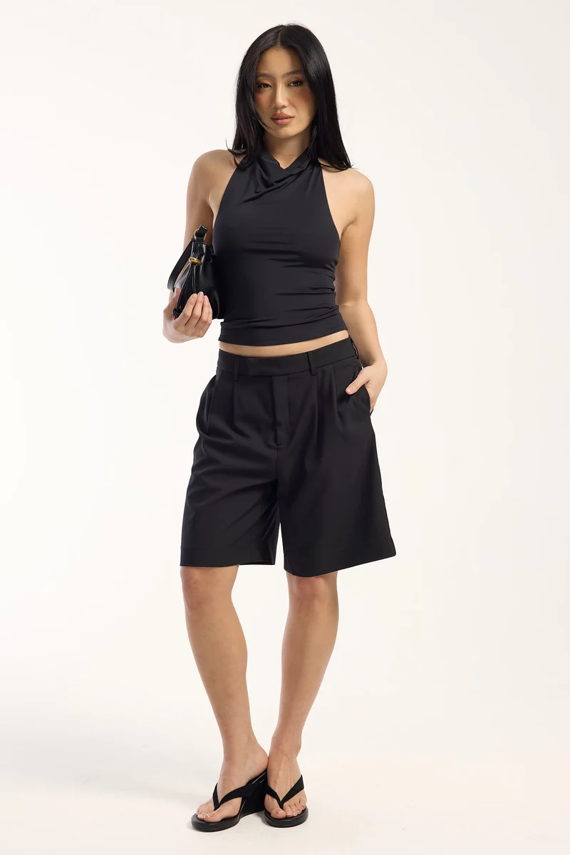 Perfect Stranger Jordi Tailored Longline Short Black