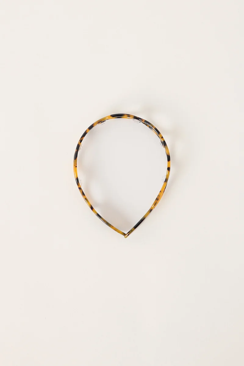 Token Twist Tort Headband Brown