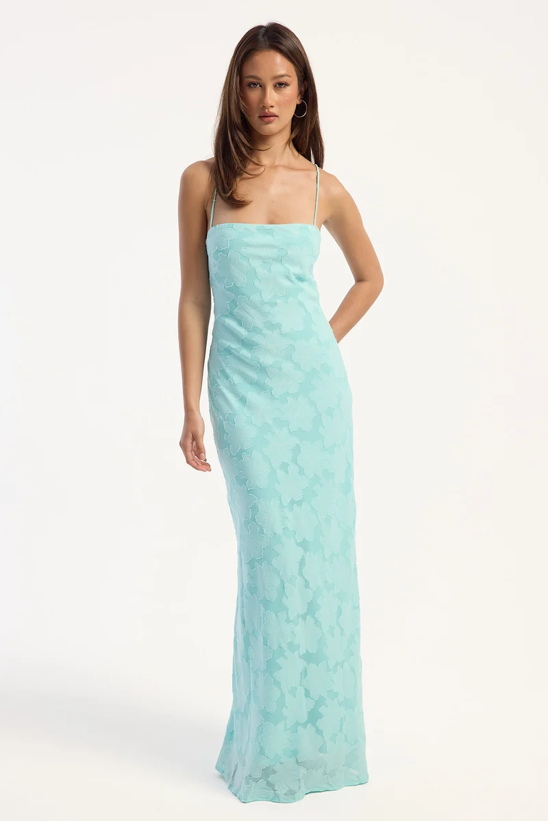 Perfect Stranger Hattie Jacquard Maxi Dress Mint