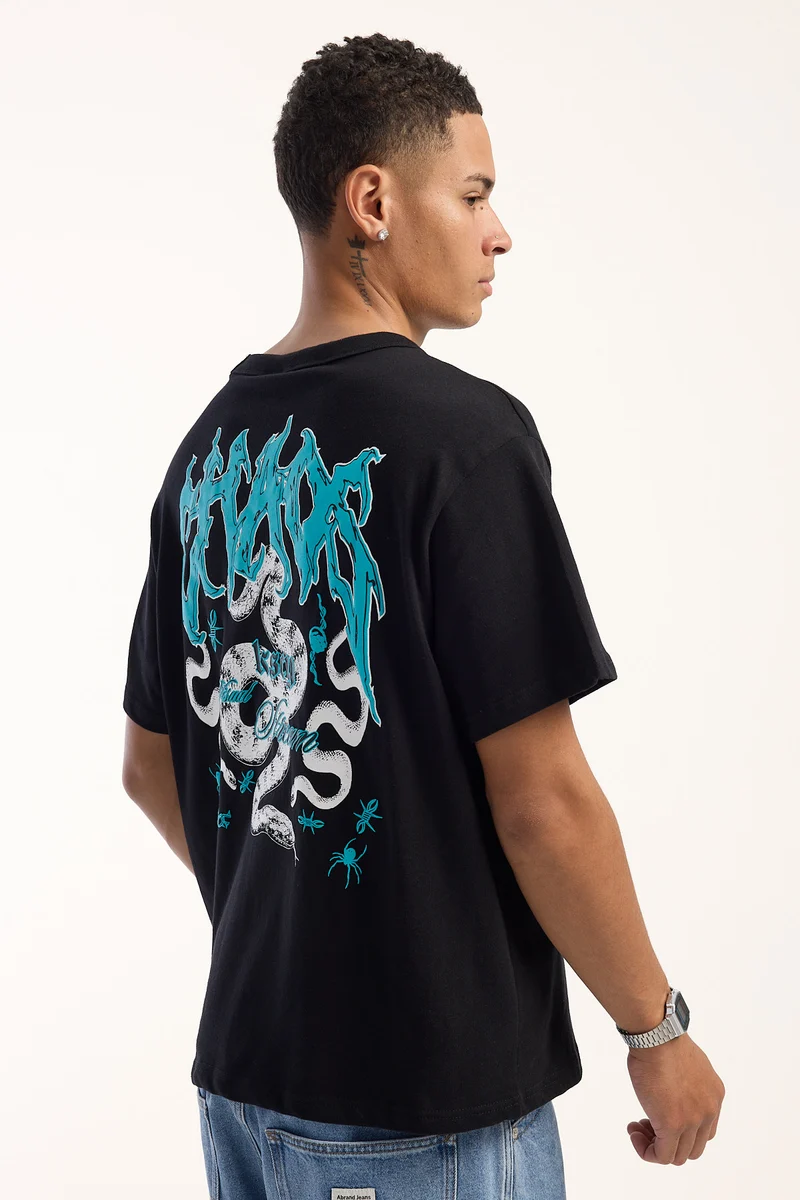 Kiss Chacey Agnus Rocker Fit Tee Jet Black