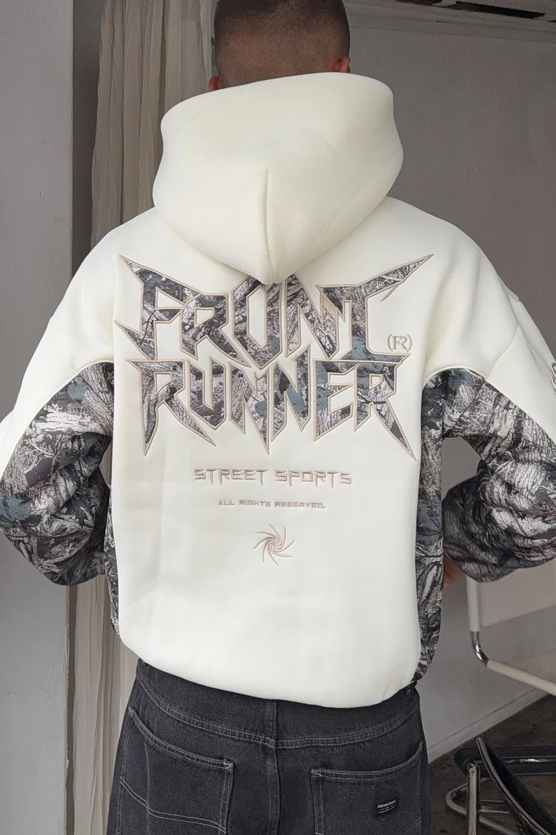 Front Runner No Mercy Camo Panel Hoodie Vanilla Camo