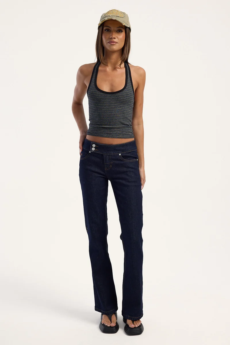 Thrills Suki Low Rise Flare Jean Indigo Blues