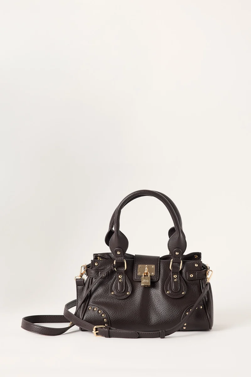 Luck & Trouble LOCKED UP SHOULDER BAG Brown