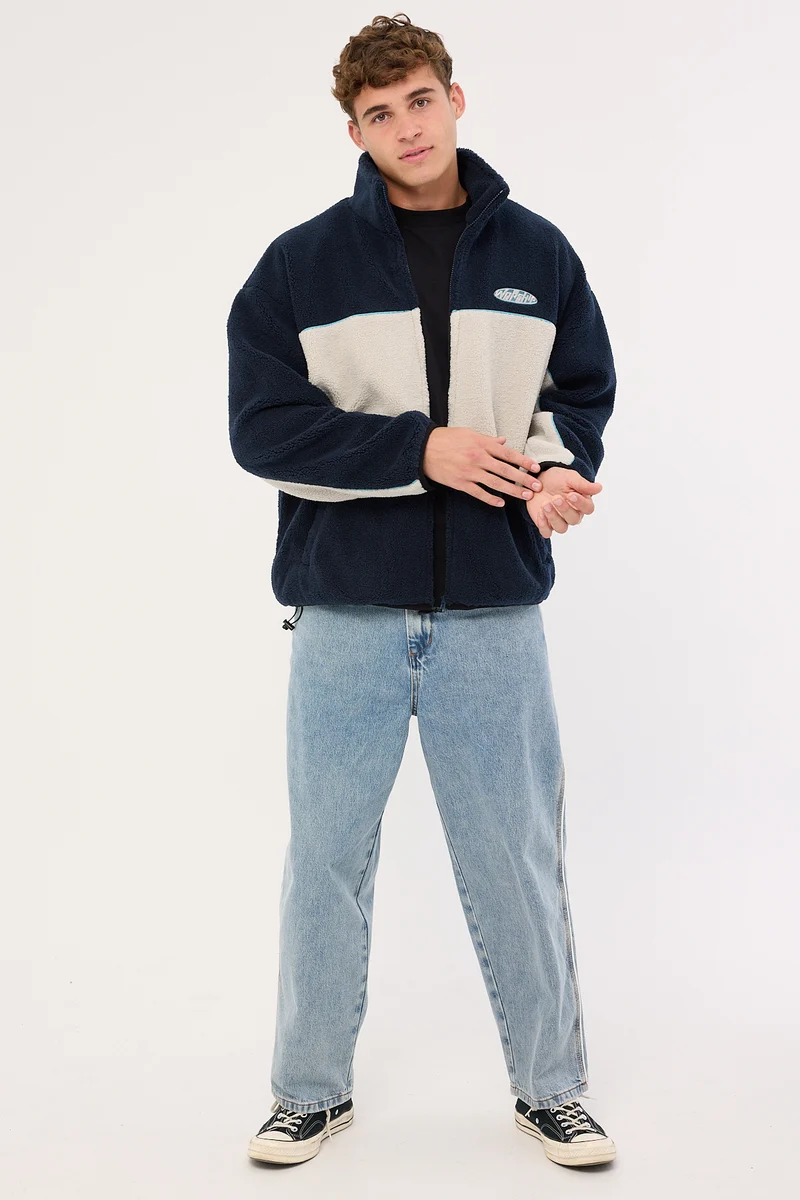 Worship Clipper Sherpa Jacket Blue
