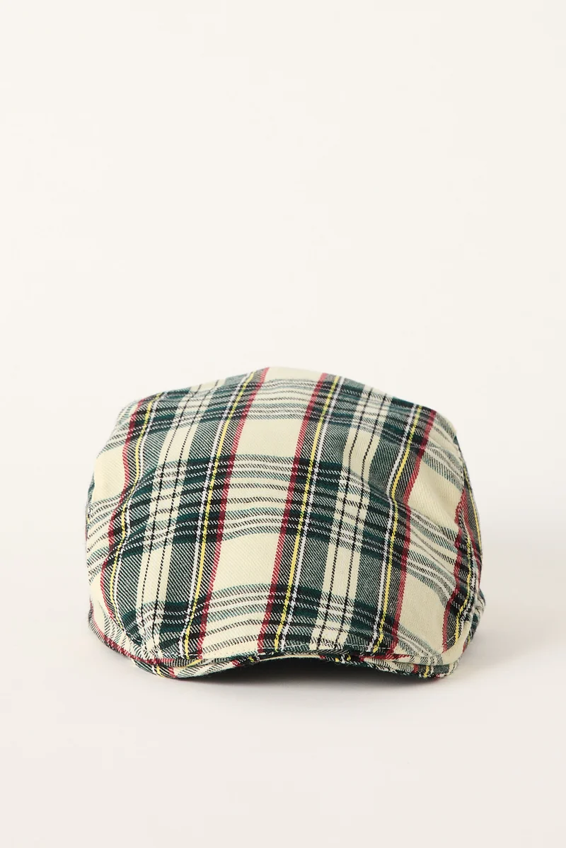 Token Checked In Newsboy Hat Cream Check