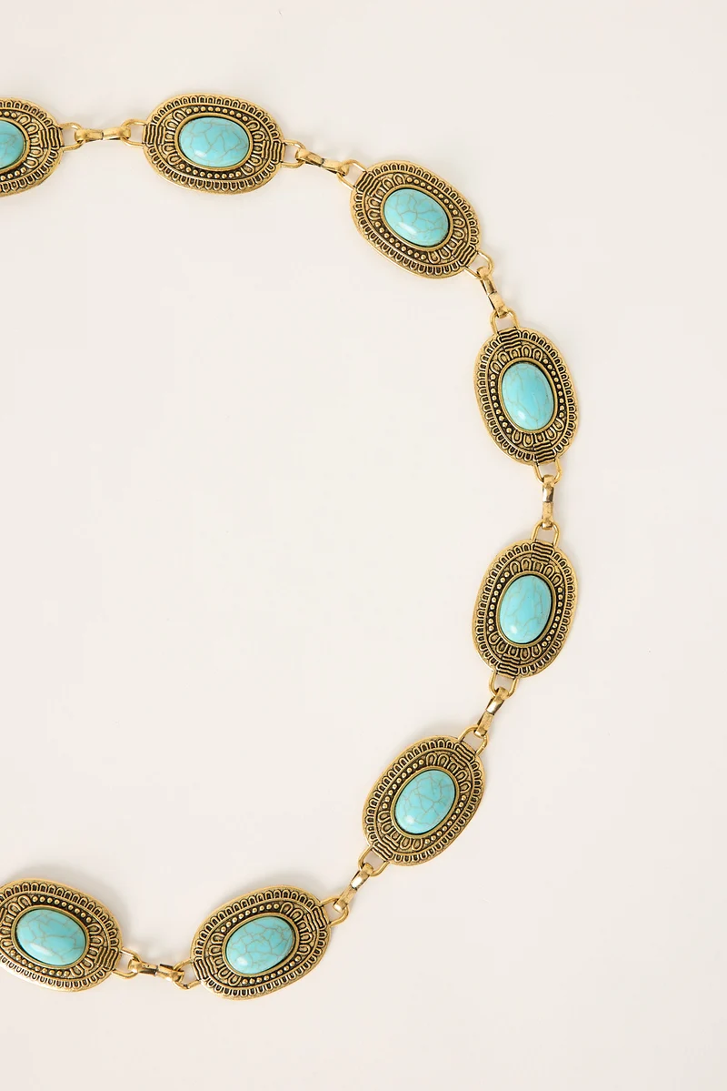 Token Oasis Chain Belt Gold / Aqua