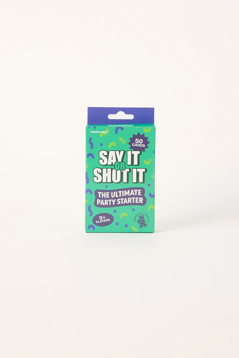 William Valentine Say It Or Shot It Mini Card Game Multi
